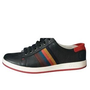 Paul Smith Black Sneakers with Colorful Stripes